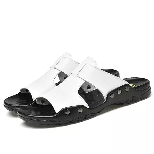 Summer Slip On Leather Sandals