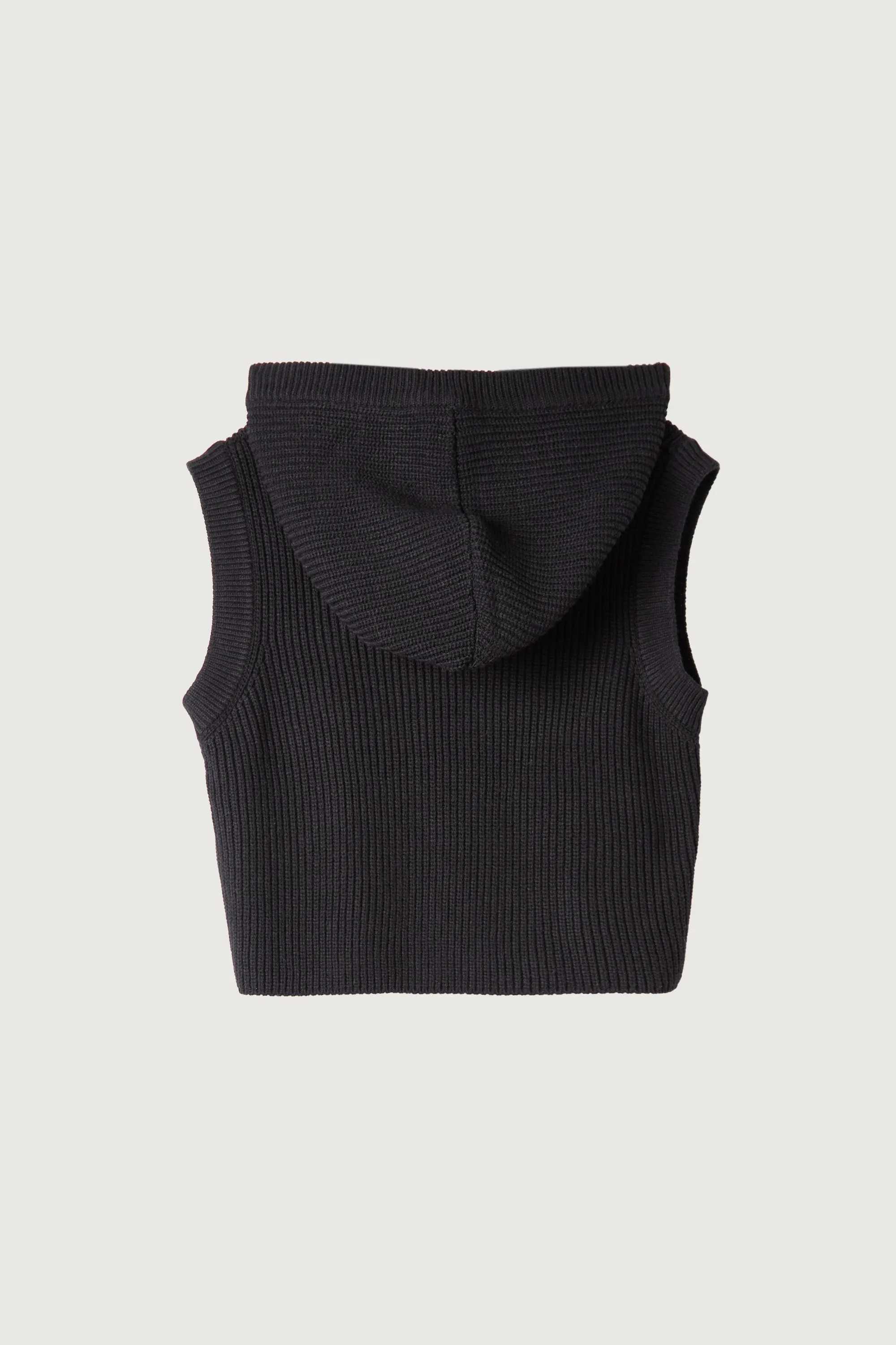 SWEATER VEST WITH HOOD