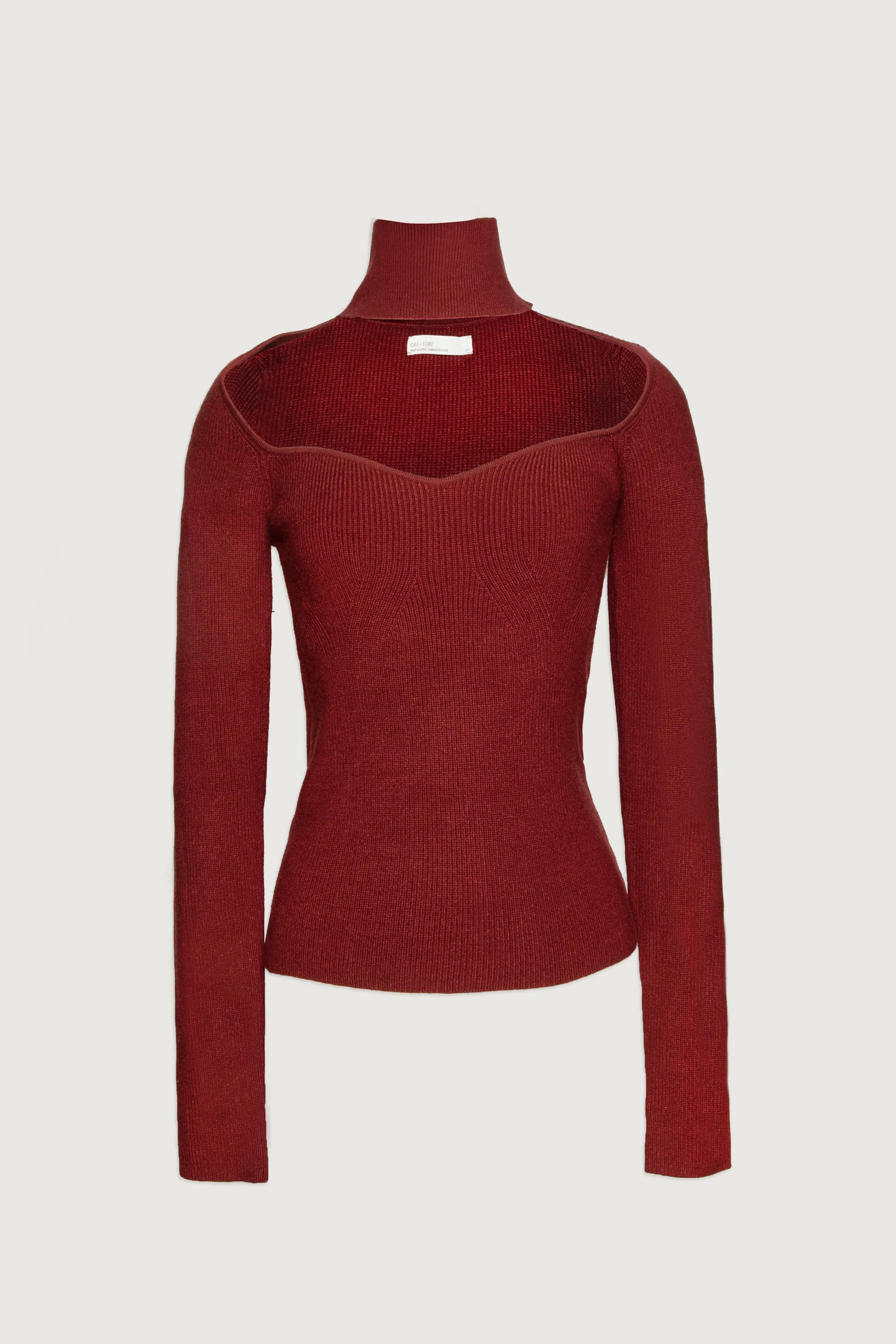 SWEETHEART CUT-OUT SWEATER