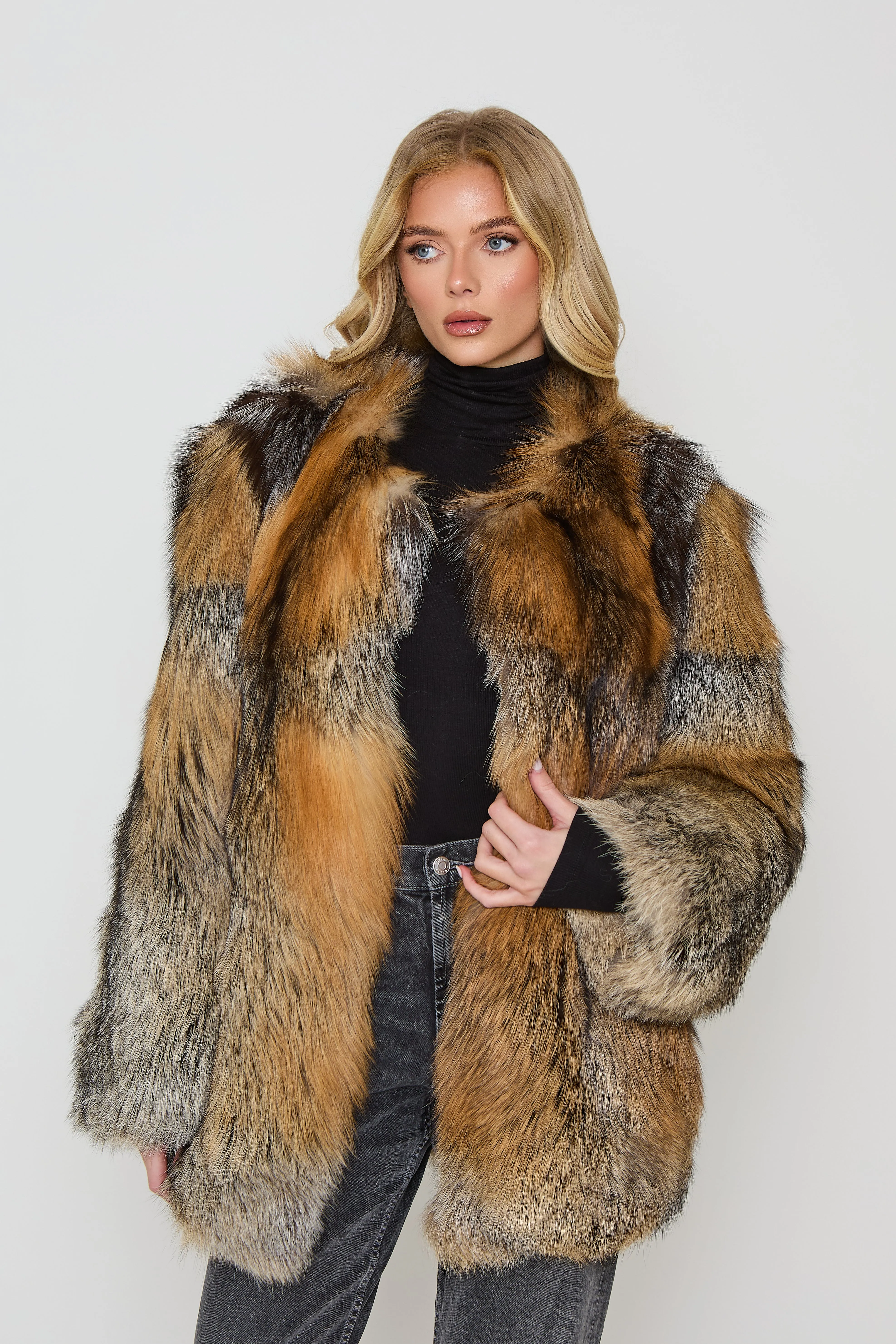 Talia Full Pelt Natural Fur Coat