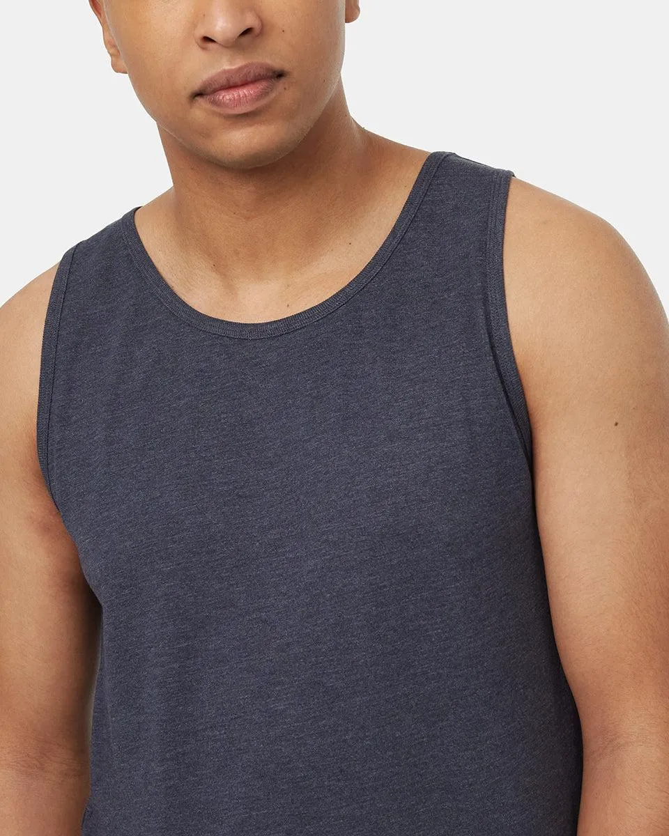 Tentree TreeBlend Tank In Midnight Blue Heather