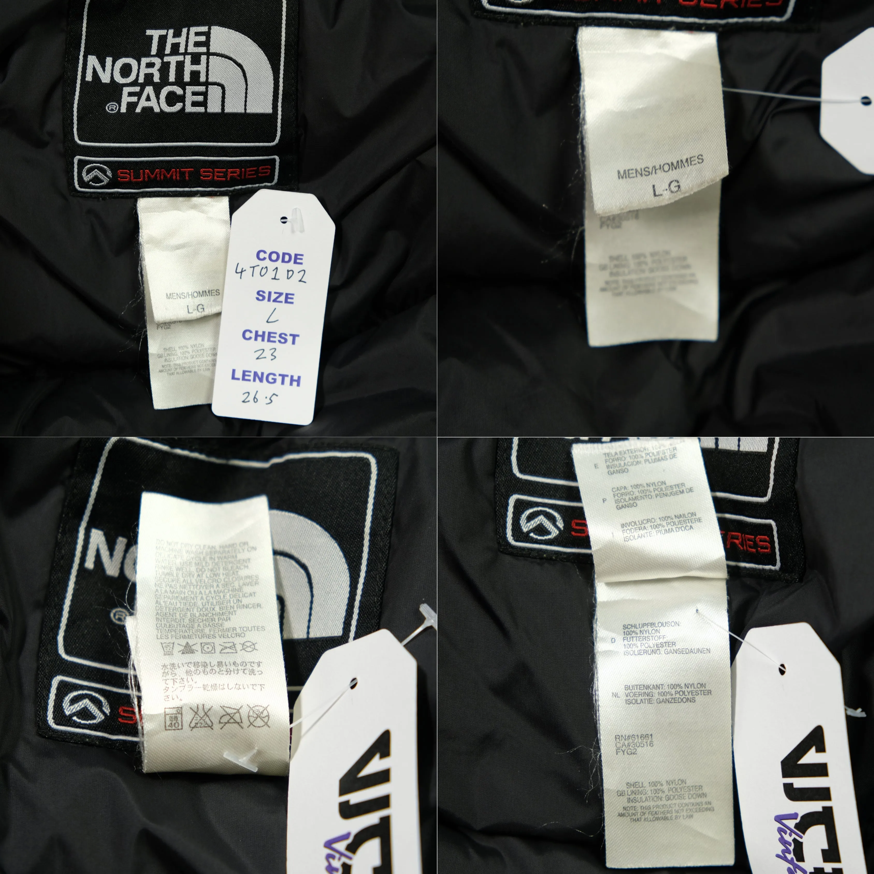 The North Face Nuptse 700 Vintage Puffer Jacket Large