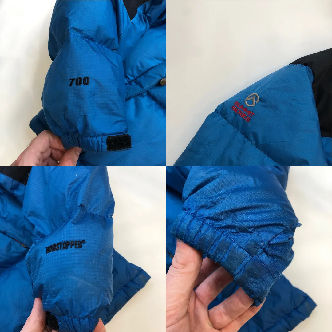 The North Face Summit Series Baltoro 700 Blue Down Puffer Jacket Medium