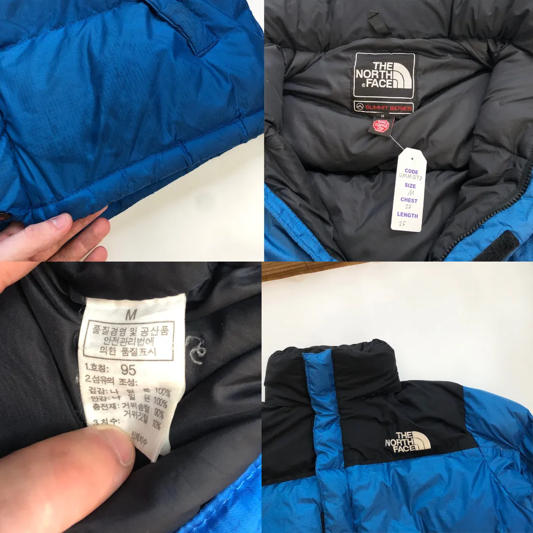 The North Face Summit Series Baltoro 700 Blue Down Puffer Jacket Medium