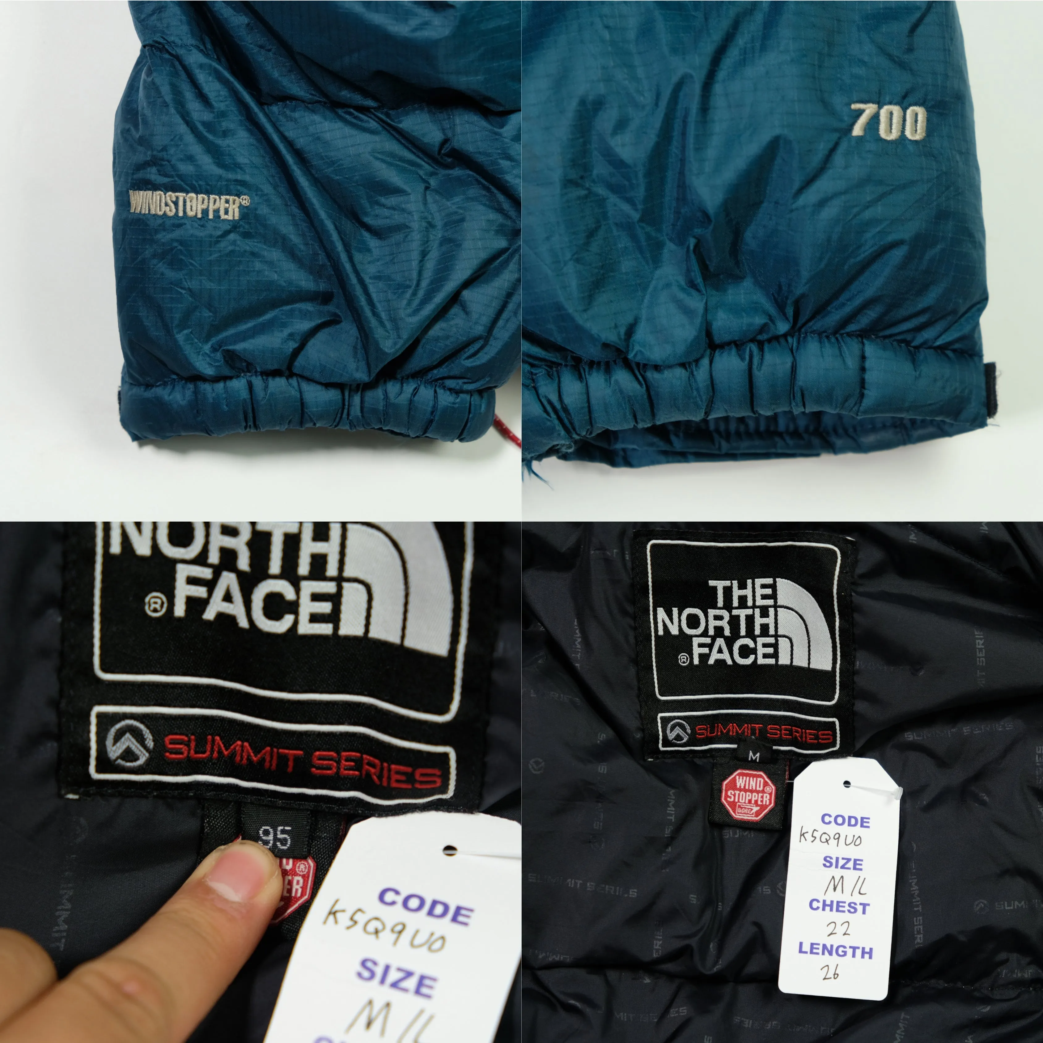 The North Face Summit Series Baltoro 700 Blue Down Puffer Jacket Medium/Large