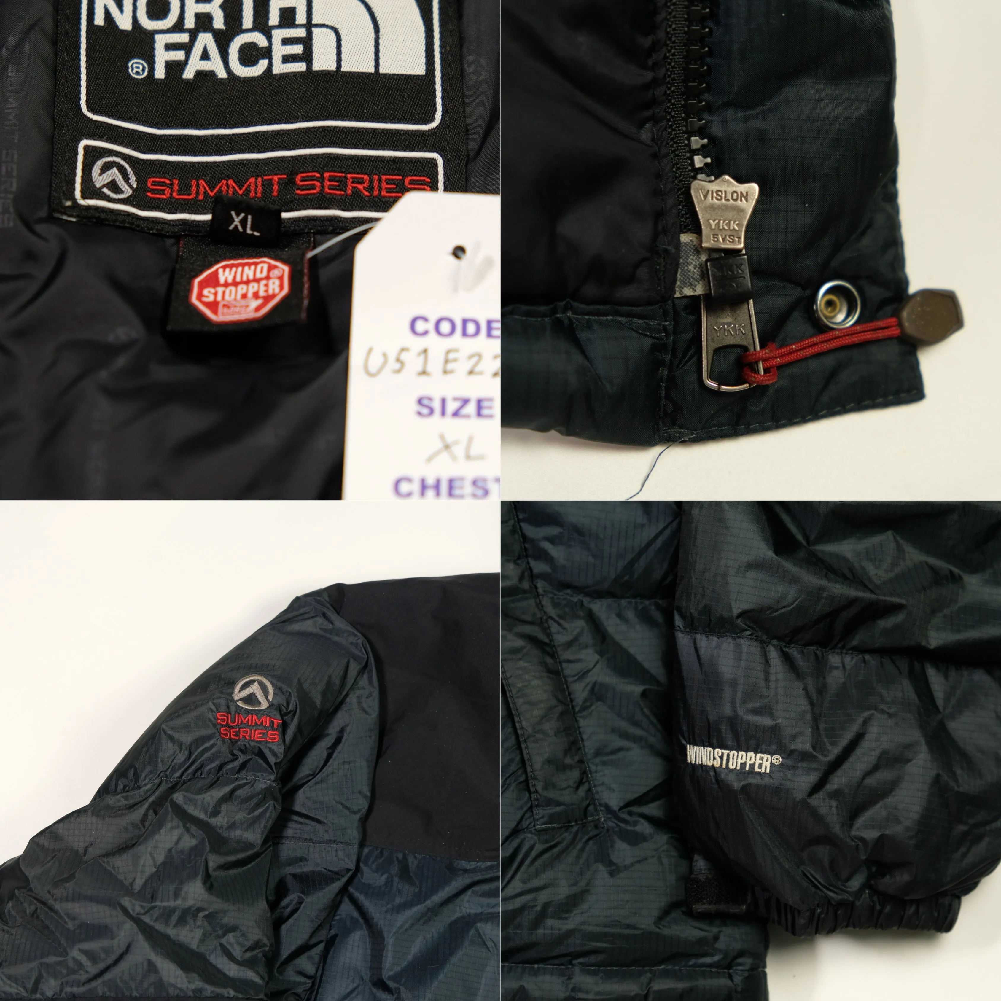 The North Face Summit Series Baltoro 700 Navy/Black Down Puffer Jacket XL