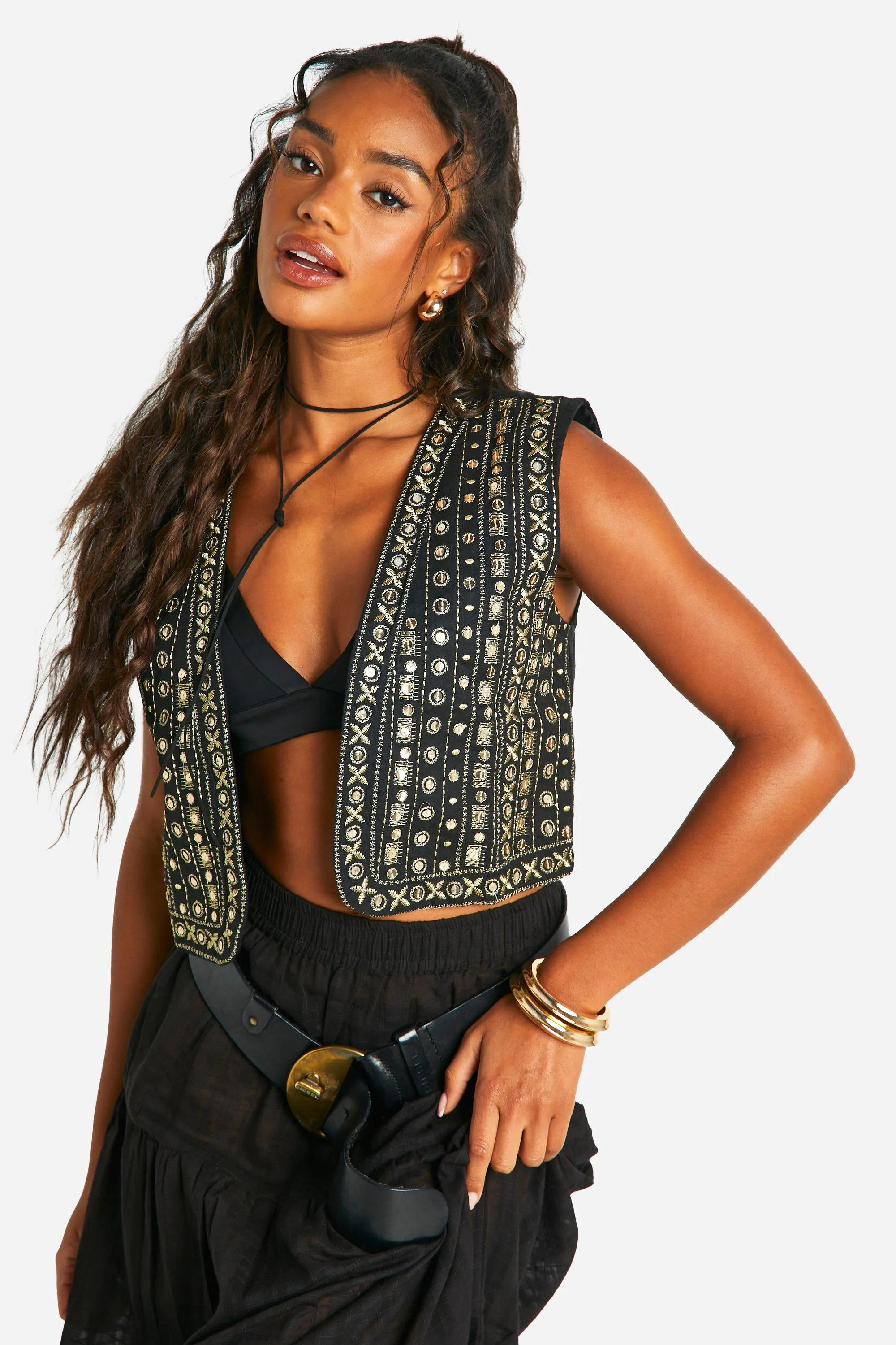 Tops | Embellished Waistcoat | boohoo