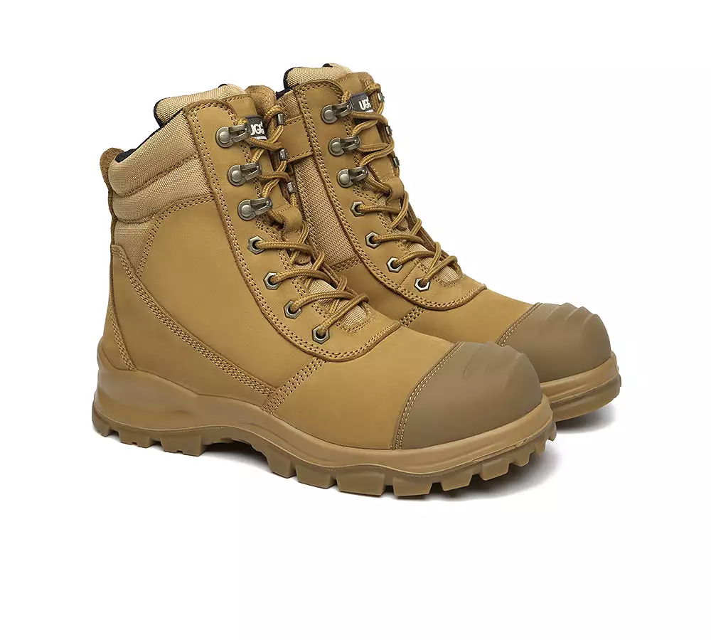 UGG AUSTRALIAN SHEPHERD Men Work Boots Leo Safety Lace Up Zip Steel Toe Shoes