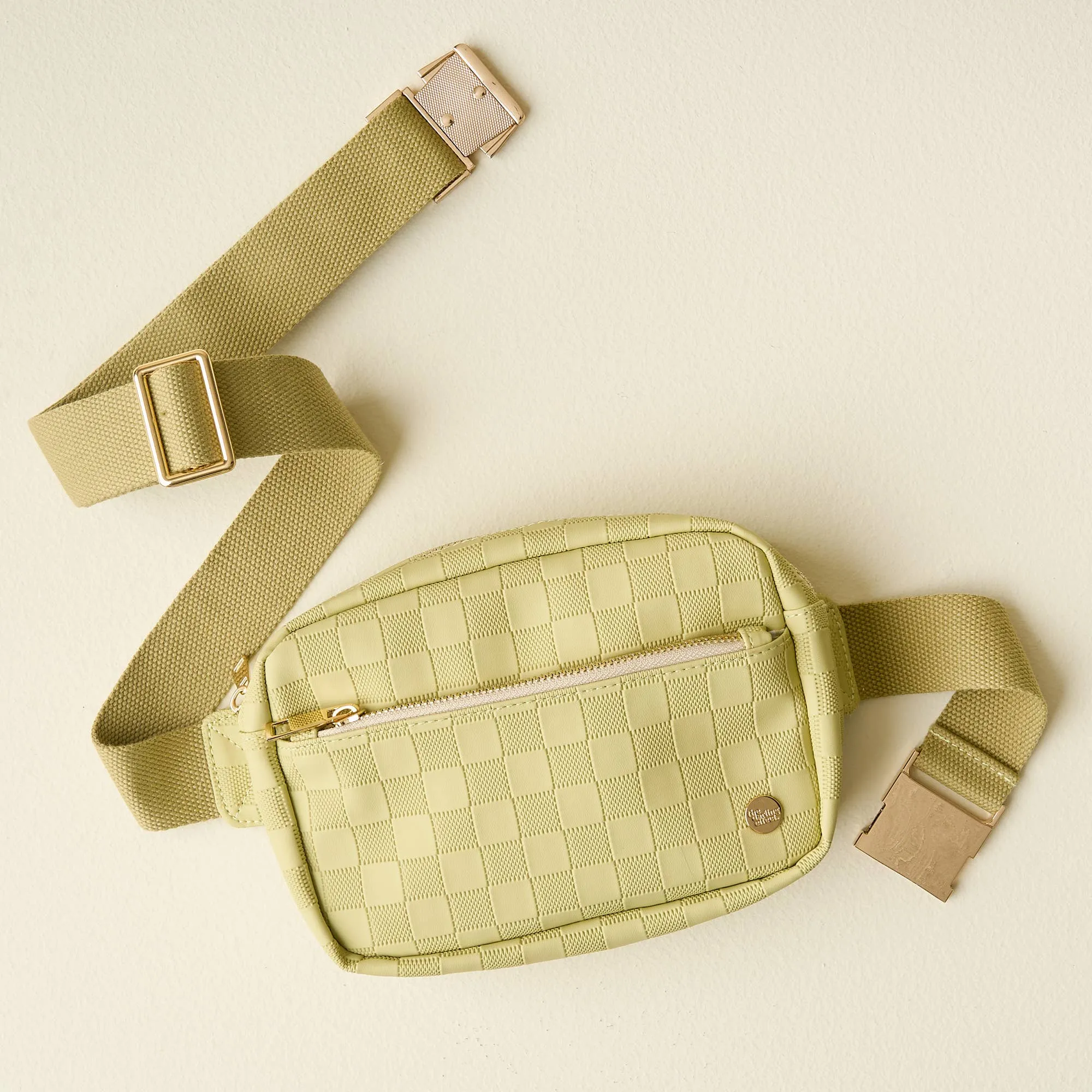 Urban Check Belt Bag- Green