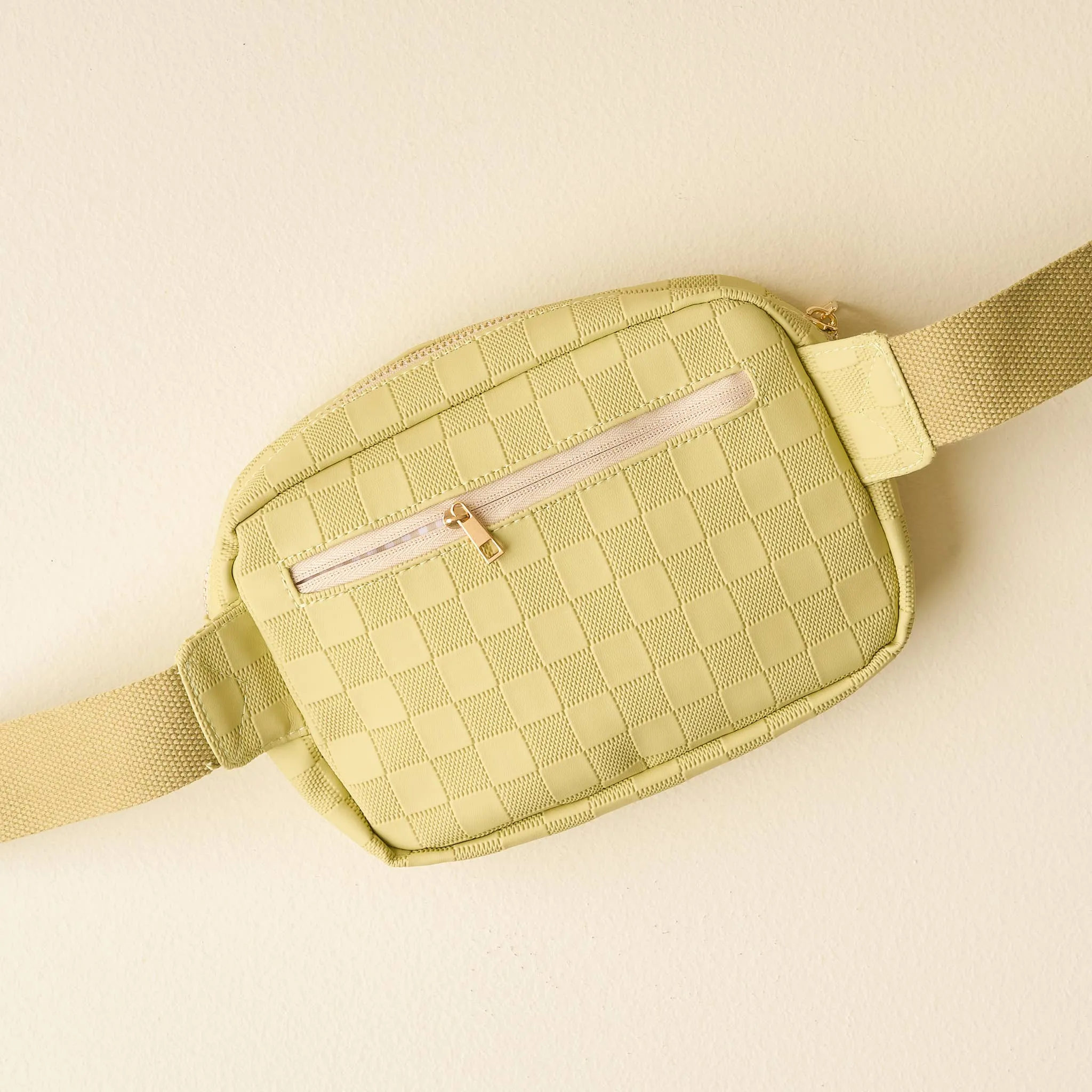 Urban Check Belt Bag- Green