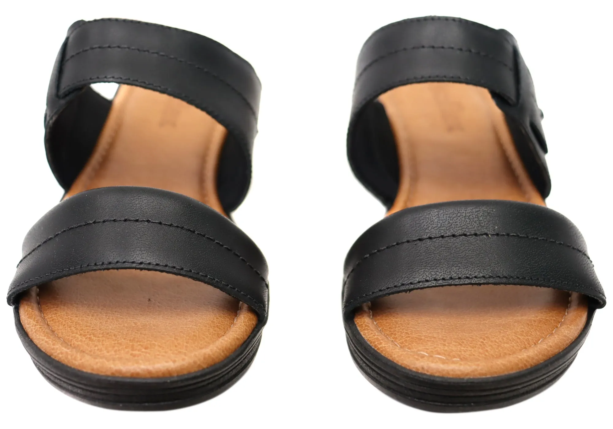 Usaflex Dream Womens Comfortable Brazilian Leather Slides Sandals