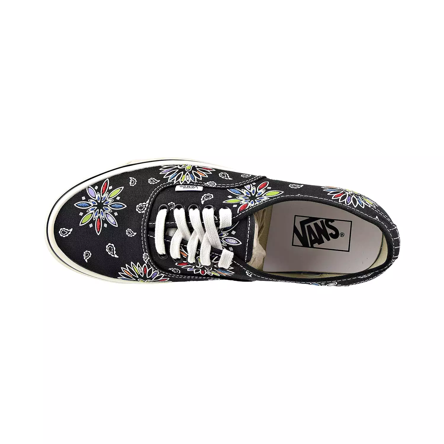 Vans Anaheim Paisley Authentic 44 DX Men's Shoes Black-White