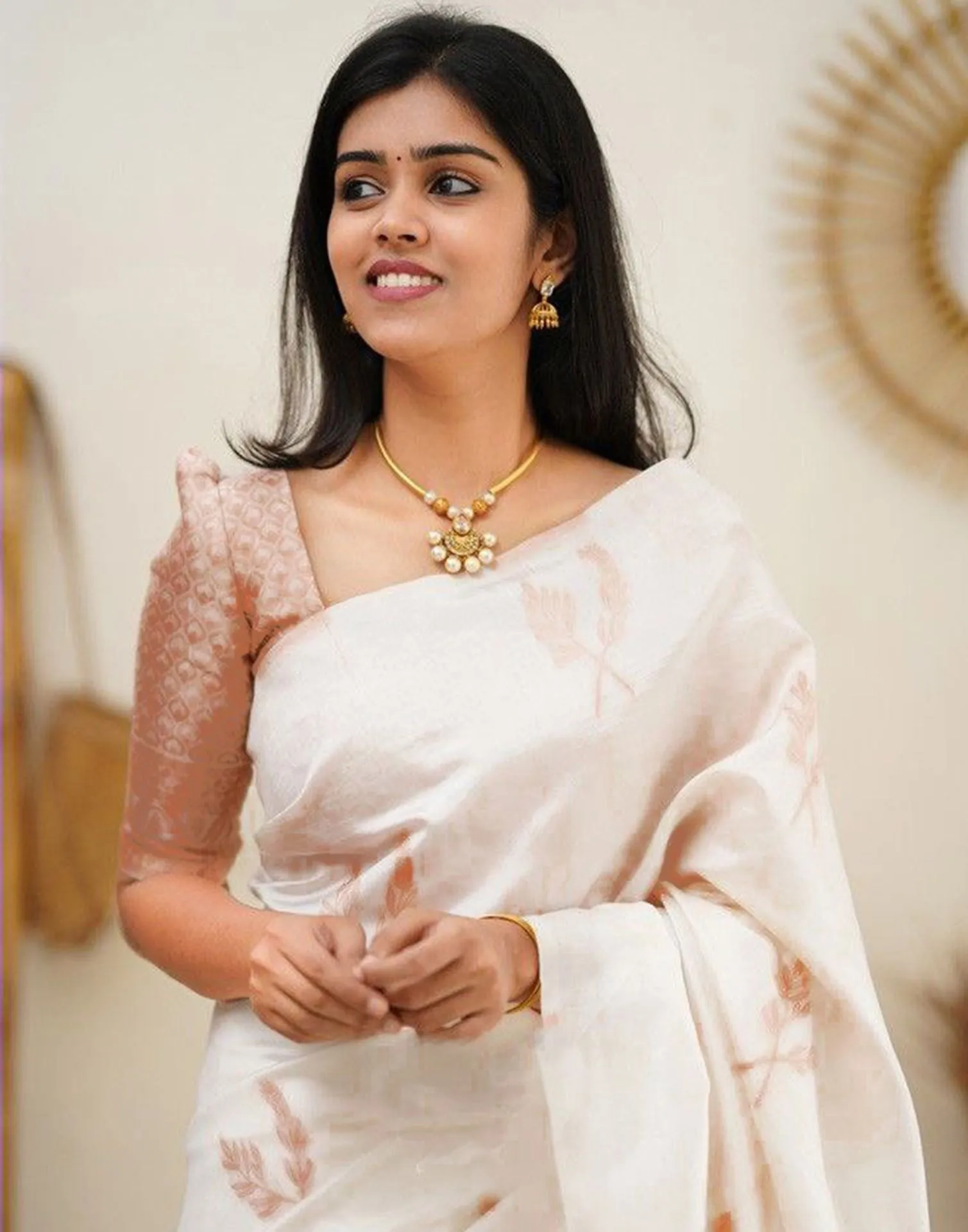 White Silk Saree