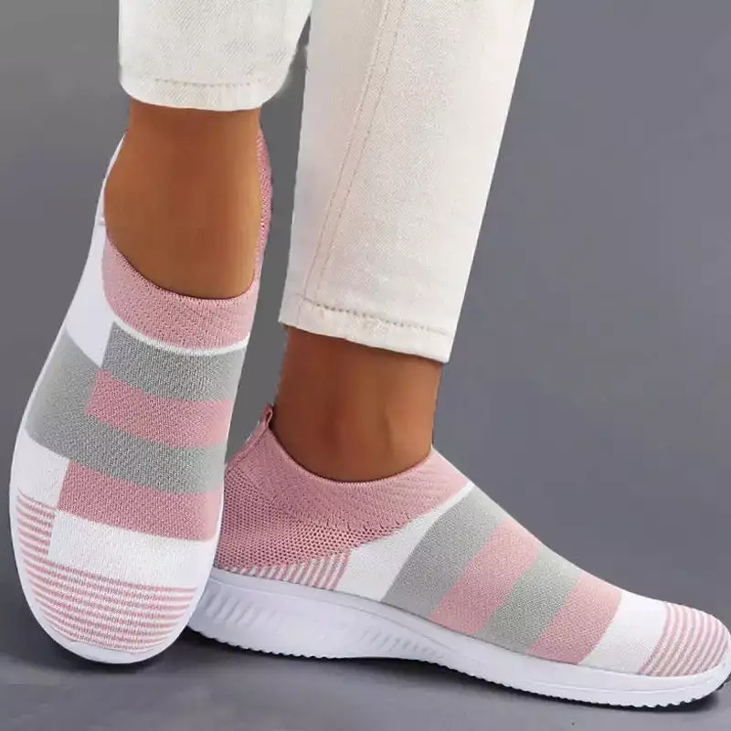 Women Vulcanized Shoes Sneakers Summer Ladies Trainers Knitted Sock Shoes