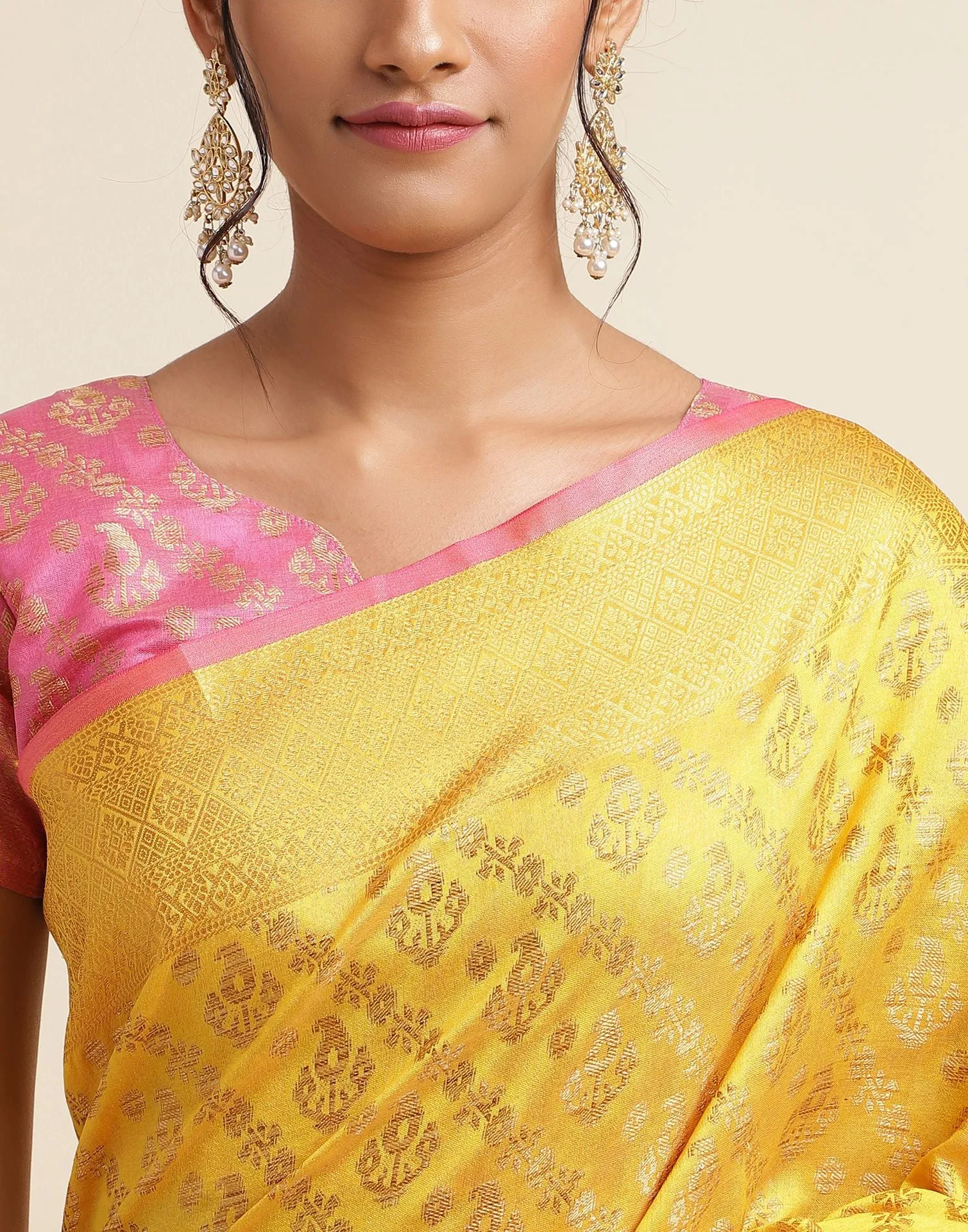 Yellow Silk Saree