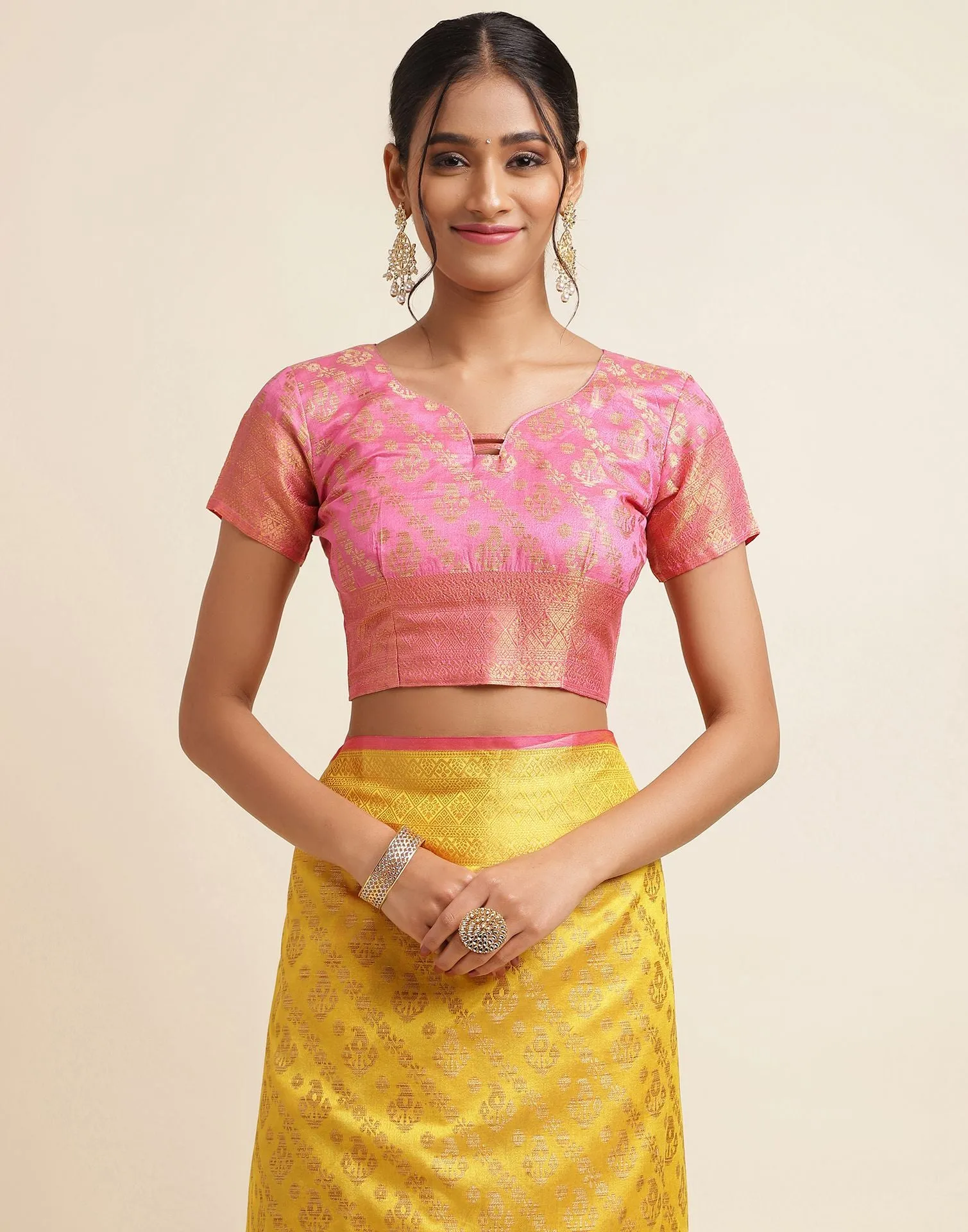 Yellow Silk Saree