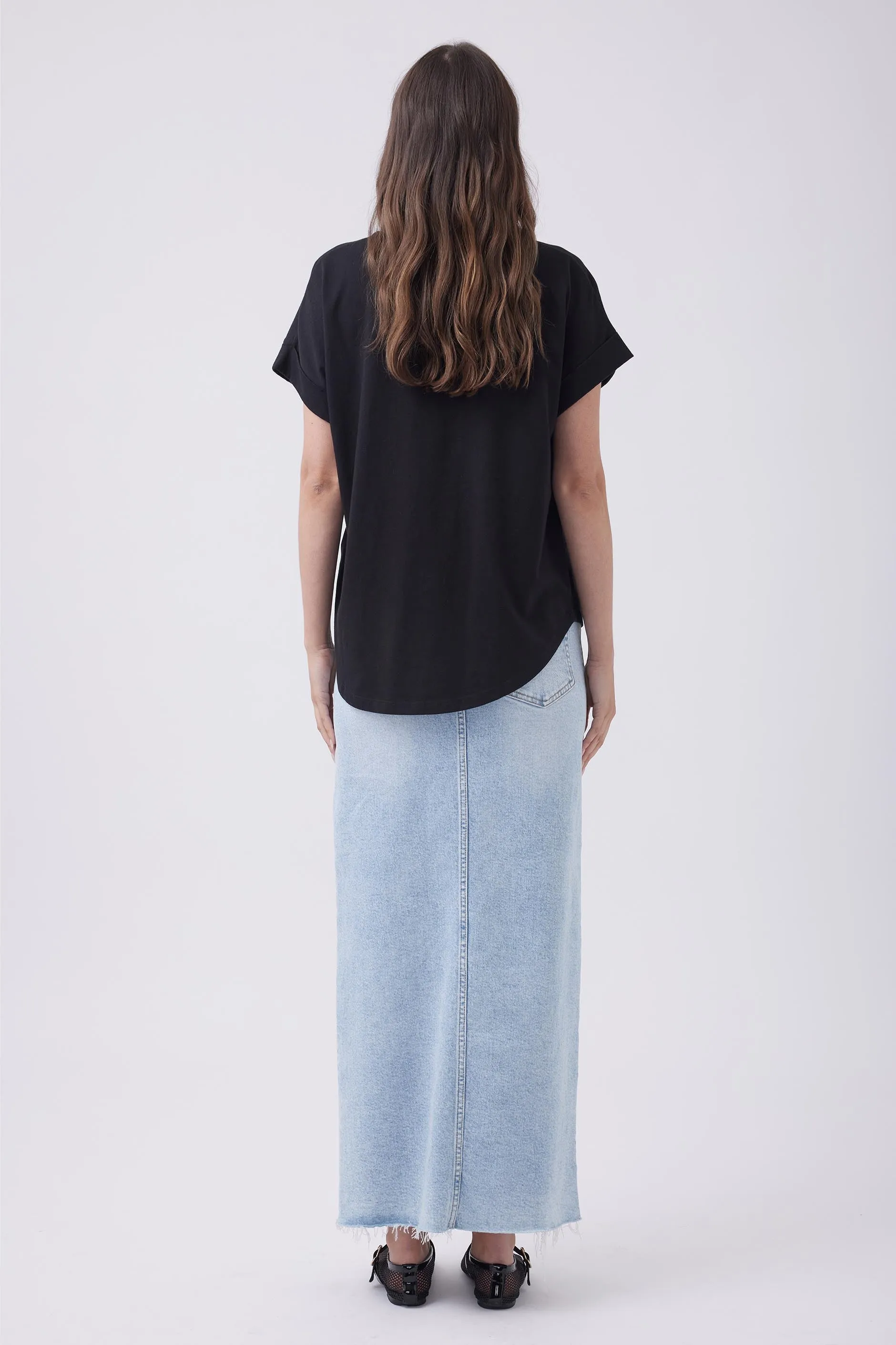 Zaylee Denim Maxi Skirt